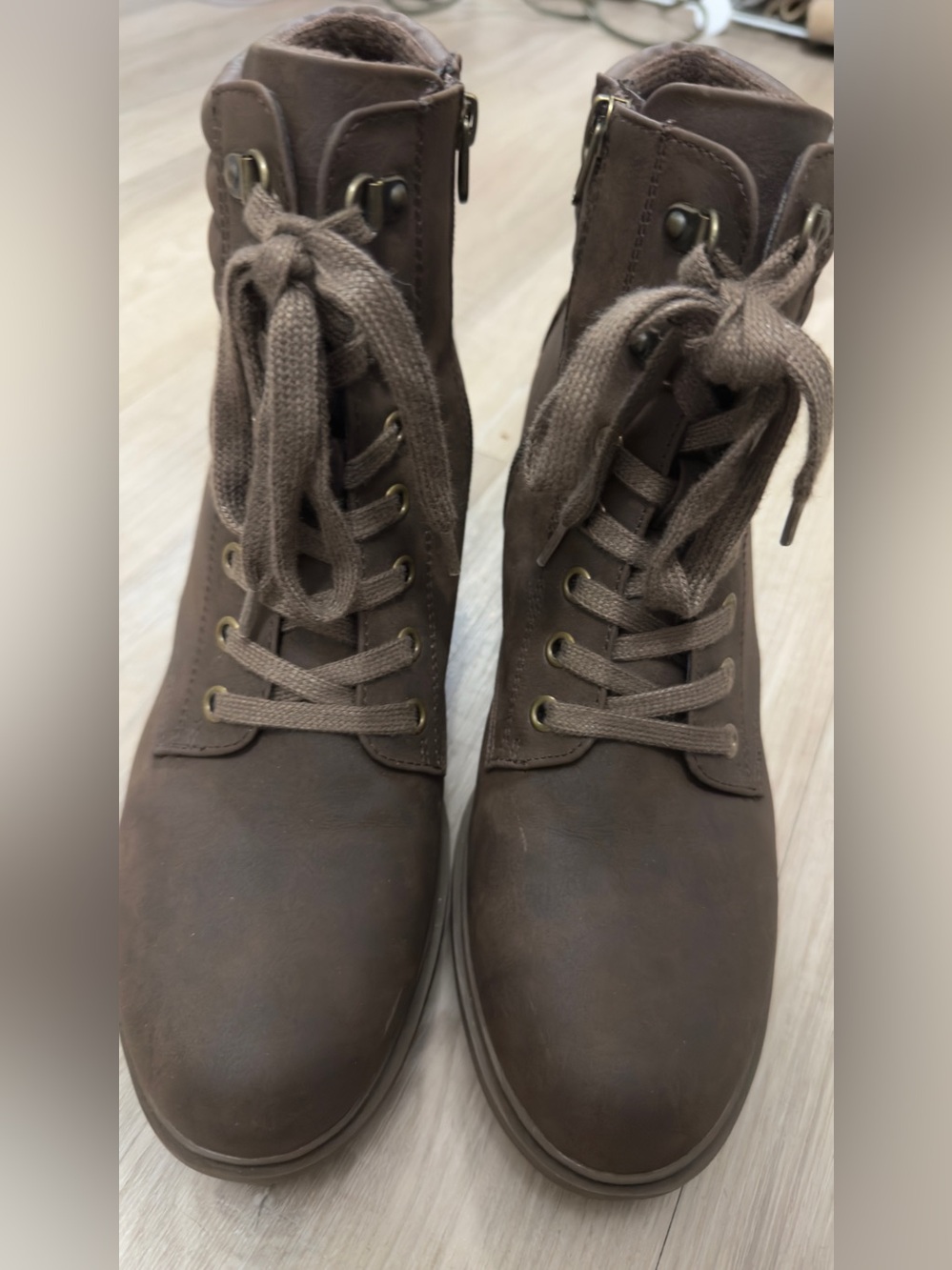 Xappeal Brown Lace-Up Women's Ankle Boots